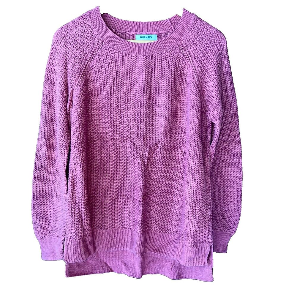 Old Navy Pink Mauve Waffle Knit Crewneck Sweater Casual So Soft Medium